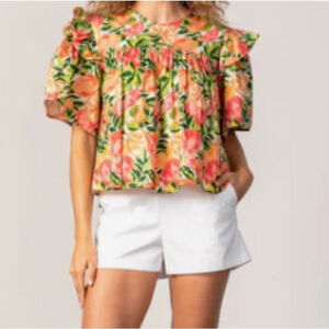 Lavender Brown Chaya Blouse in Orange and in Green